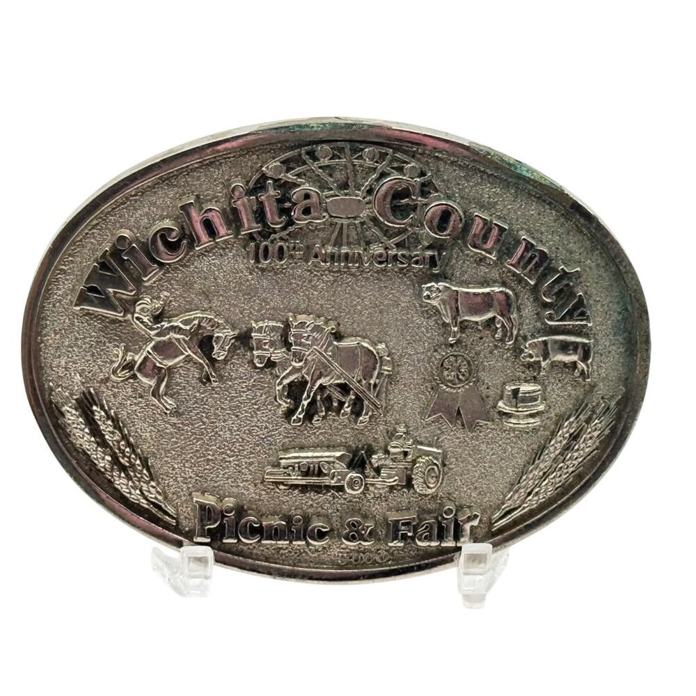 Wichita County Agriculture County Commemorative Belt Buckle